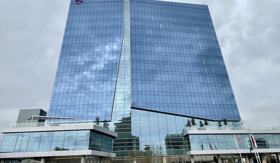 The 15-story, 456,000-square-foot office tower houses a global Catholic healthcare system that developed it to cater to its business. (CoStar)