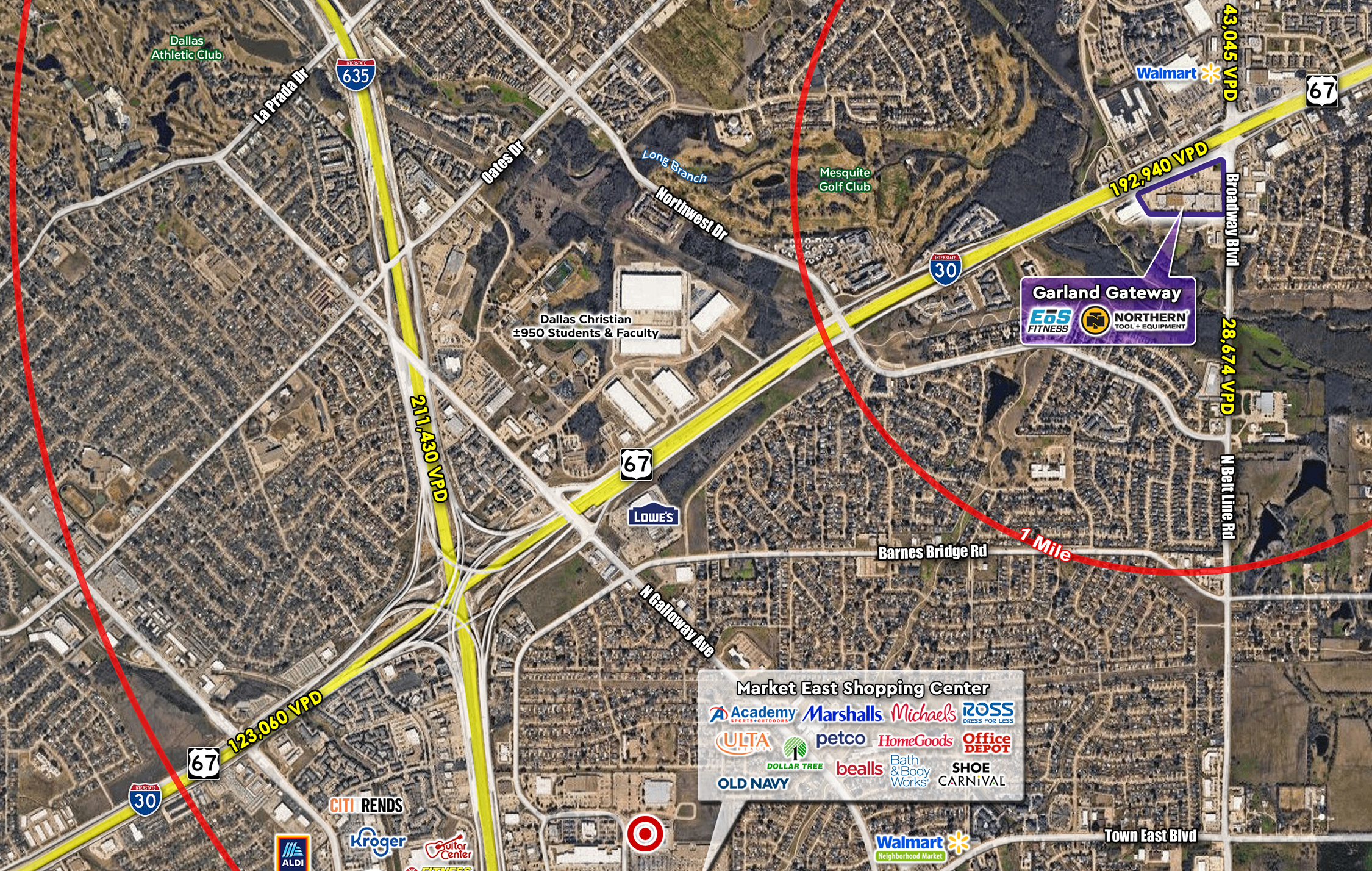 Aerial Photo of GARLAND GATEWAY in Texas: Garland