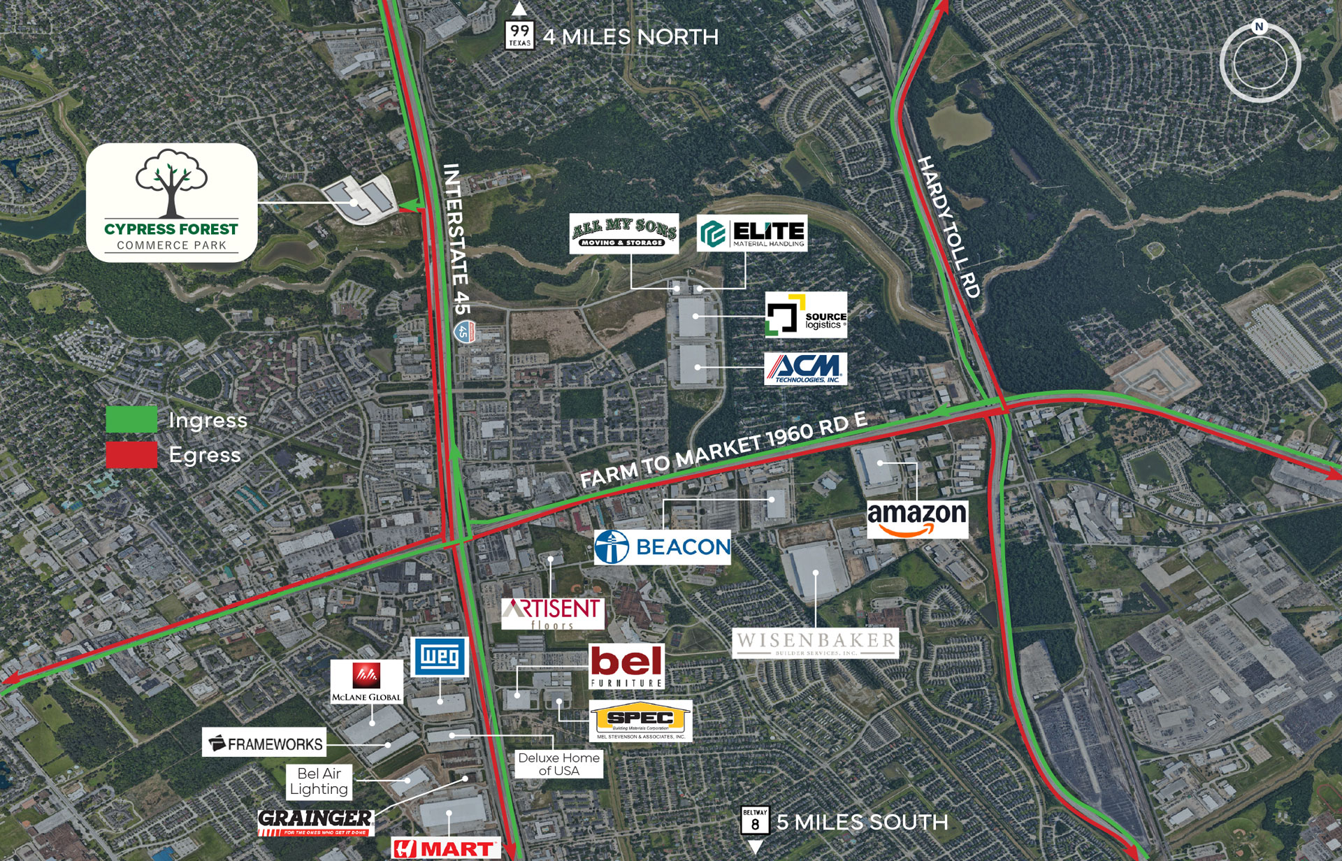 Aerial Photo of CYPRESS FOREST COMMERCE PARK in Texas: Greater Houston Area