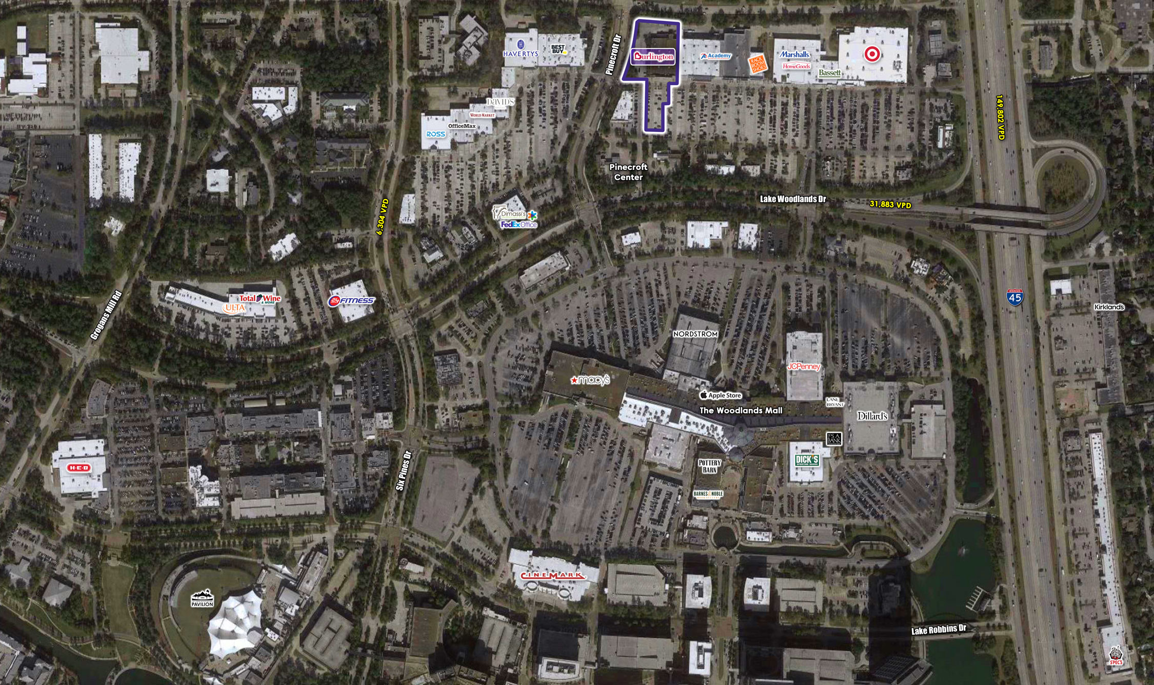 Aerial Photo of PINECROFT BURLINGTON in Texas: Greater Houston Area